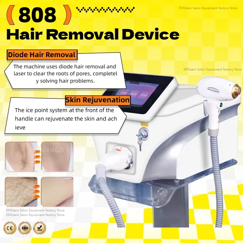 

Professional 808nm Diode Laser Remove Hair Machine Skin Rejuvenation Ice Titanium Painless Permanent Hair Removal Device