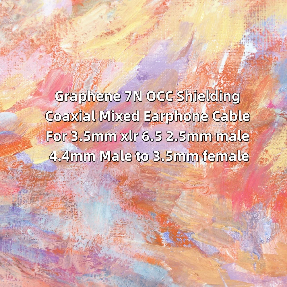 الجرافين 7N OCC التدريع محوري مختلط سماعة كابل ل 3.5 مللي متر xlr 6.5 2.5 مللي متر ذكر 4.4 مللي متر ذكر إلى 3.5 مللي متر أنثى 7799