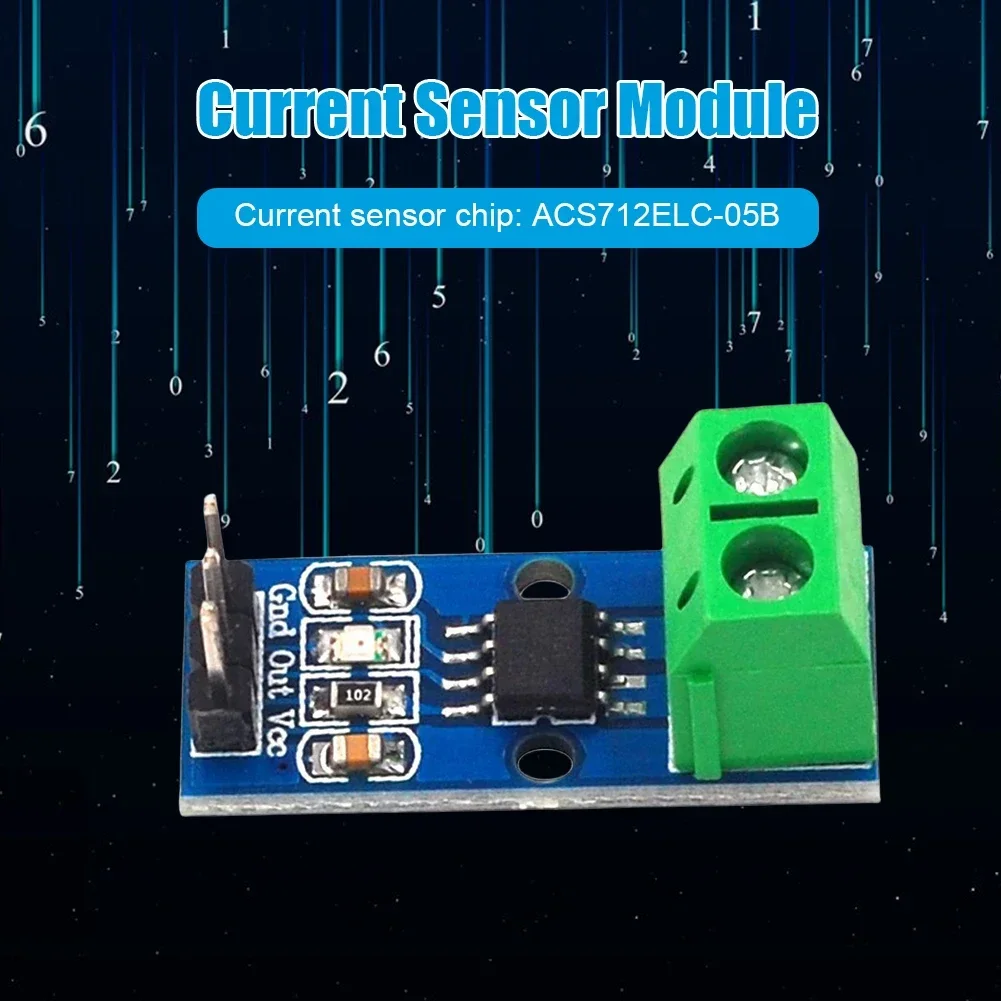 6-1pcs Measuring Range Current Sensor Hall Board Module ACS712 Module 5A/20A/30A Hall Effect Current Sensor Module Detector