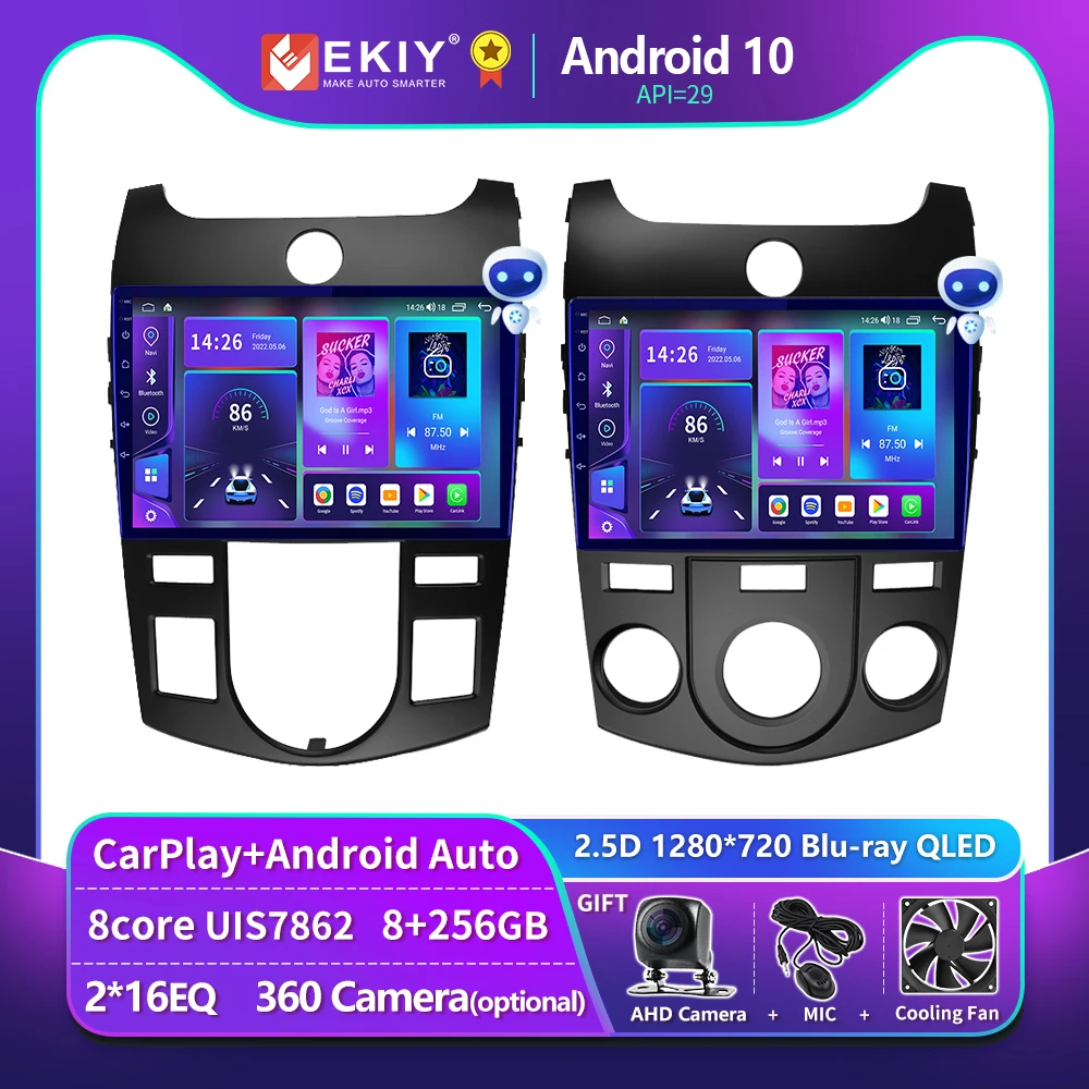 

EKIY T900 Android 10 Car Radio For KIA Forte Cerato 2008-2014 Autoradio QLED Multimedia Player Navigation GPS Stereo No 2din DVD