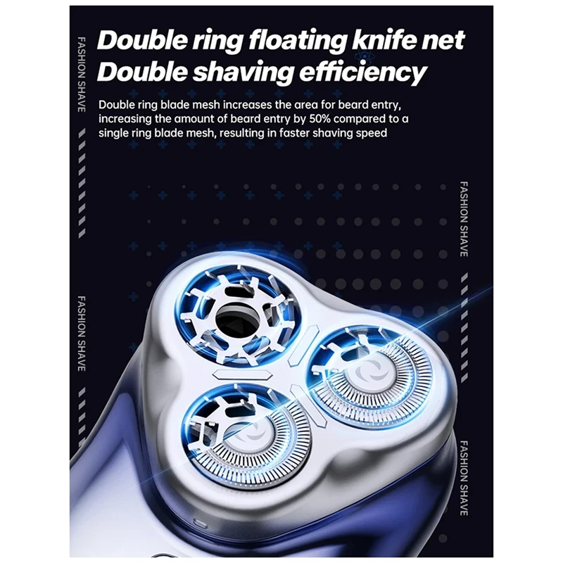 Горячая 3D плавающая магнитная лезвие, мужская электробритва, мини-портативный резак для бороды, перезаряжаемая роторная электробритва
