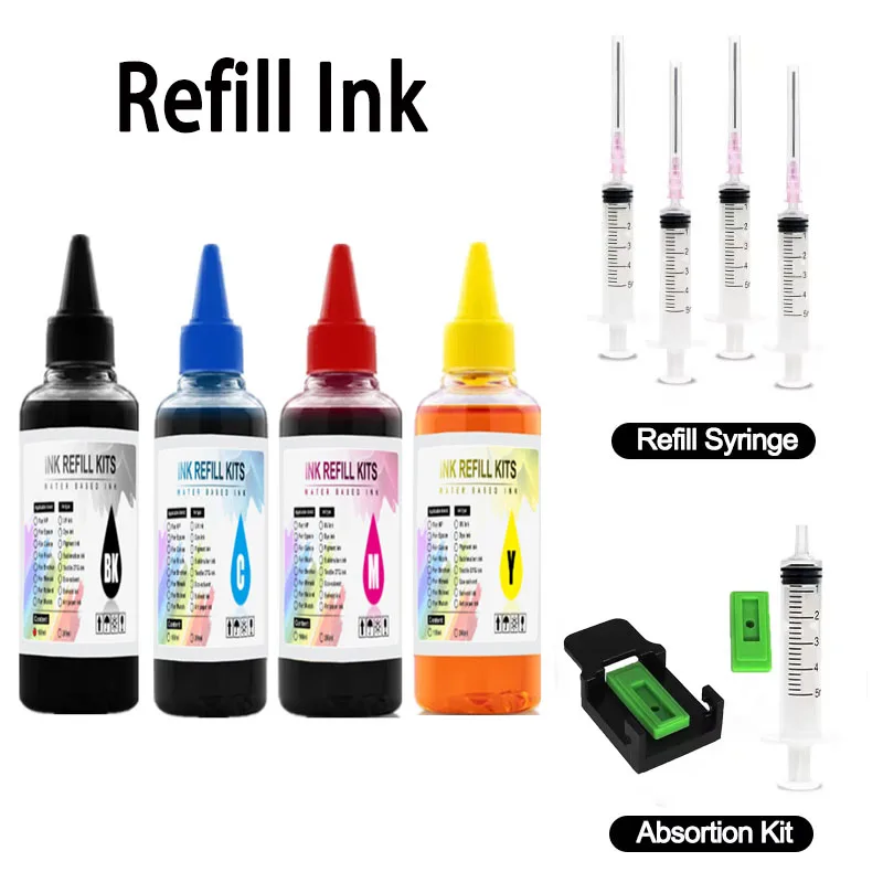 Universal Printer Refill Ink Kit For Epson Canon HP Brother Inkjet Deskjet CISS Cartridge Ecotank Cartridge 305 40 41 845 815