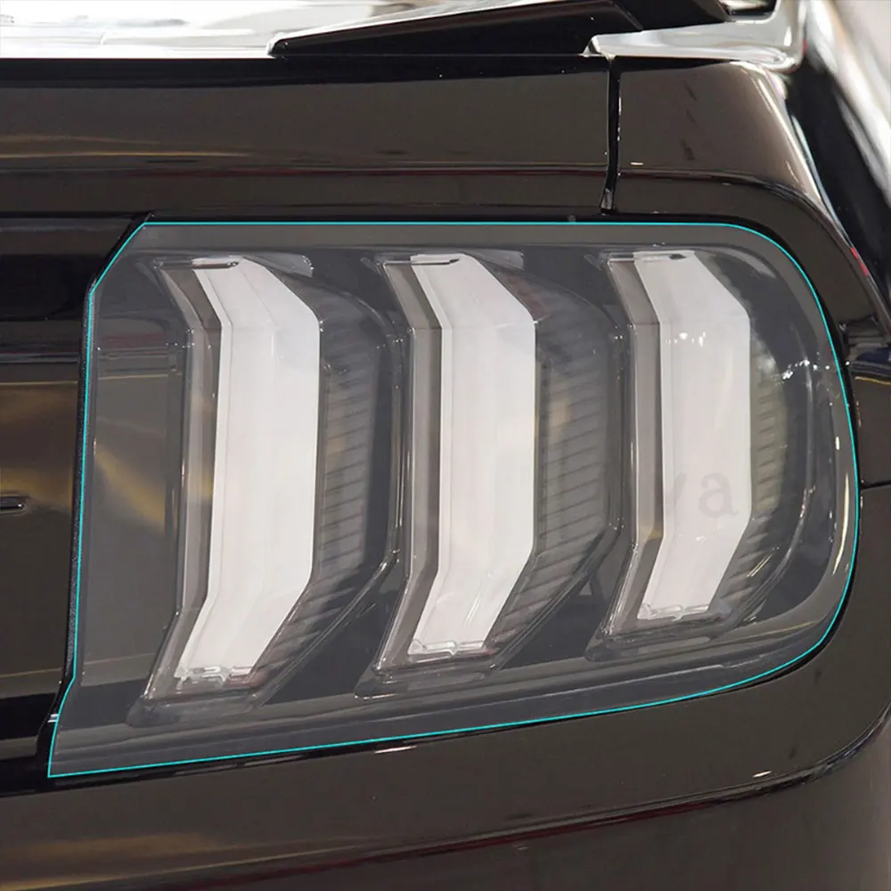 

PPF Car Headlight Protective Film Restoration Taillight Transparent Black TPU Sticker for Ford Mustang 2015-Present Shelby GT500