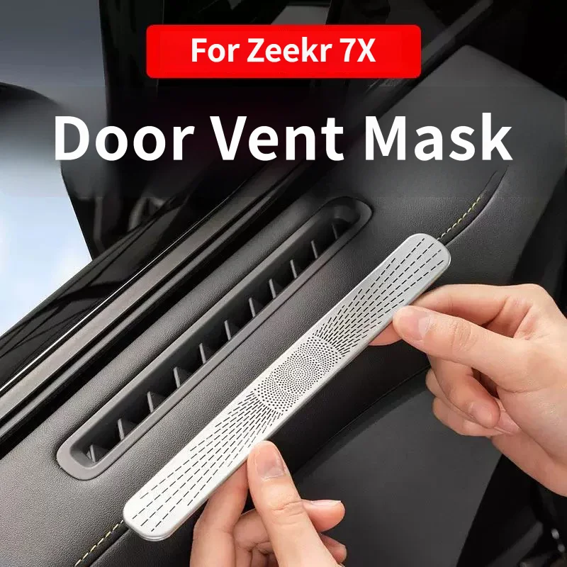 For ZEEKR 7X 2025 2026 Door Outlet Protective Cover, Metal Protection, Dustproof, Anti-Blockage, Automotive Interior Accessories