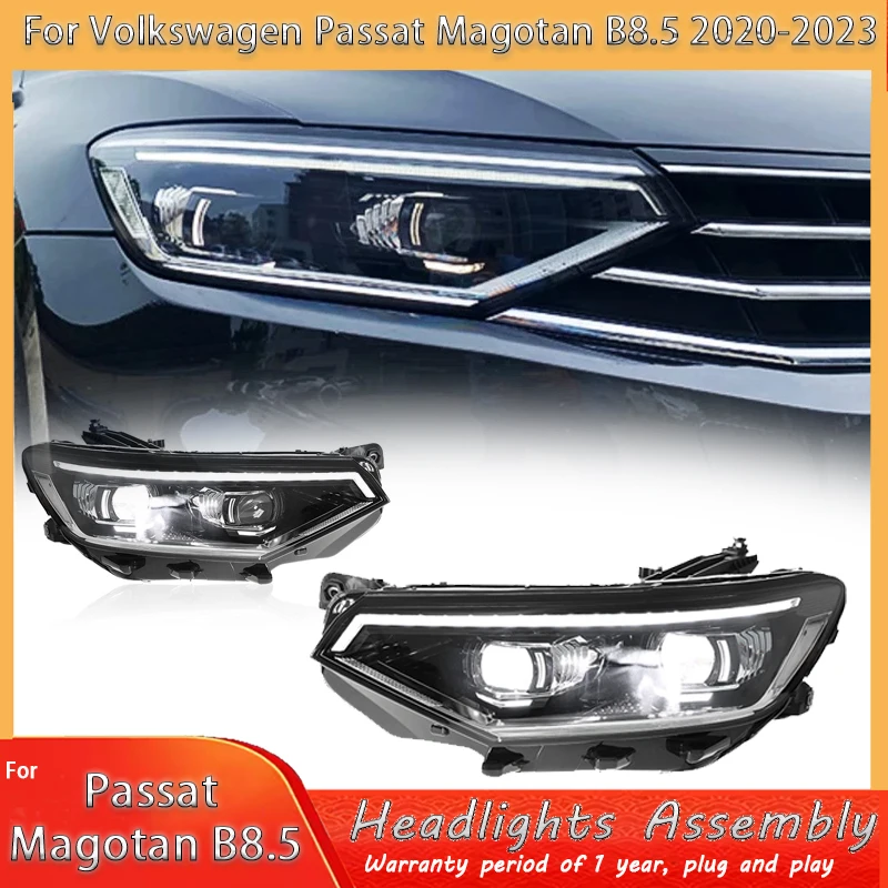 

Для VW Passat Magotan B8.5 B7 B8 12-23 автоматические фары в сборе, обновление, высокая конфигурация, светодиодная передняя лампа, линзы проектора, аксессуары