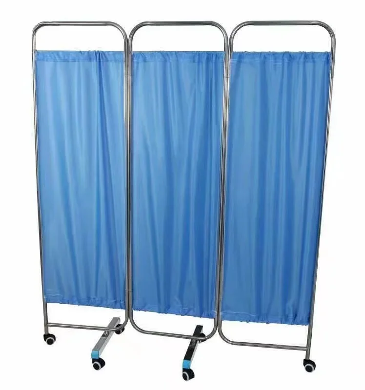 High Quality Stainless Steel Hospital Medical Ward Folding Screen 4 Sections 4 Fold Curtain Best Prices