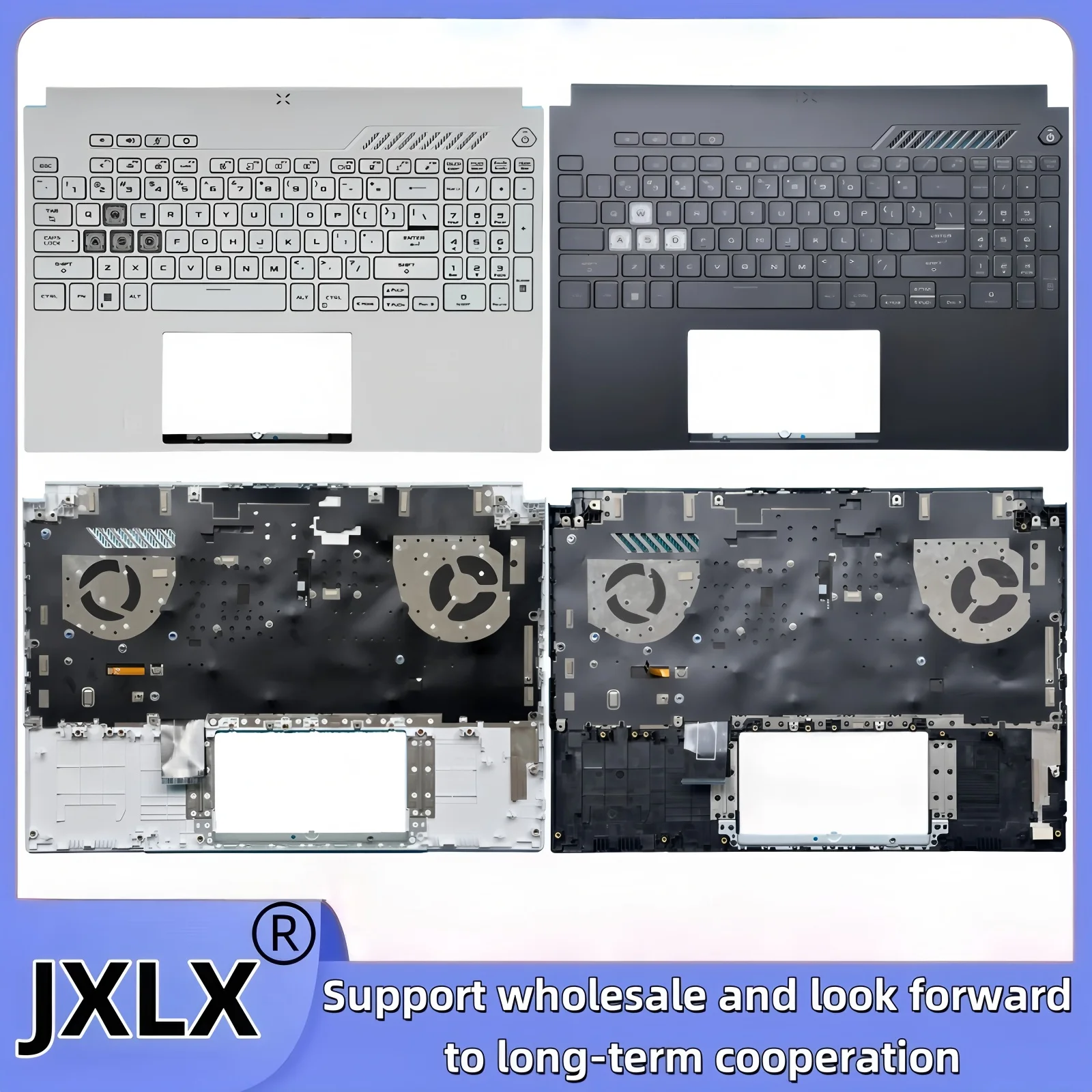 

JXLX® New for ASUS Gaming F15 A15 FA507 FX507 FX517 Upper Case Palmrest Cover With Colorful backlit keyboard C Shell