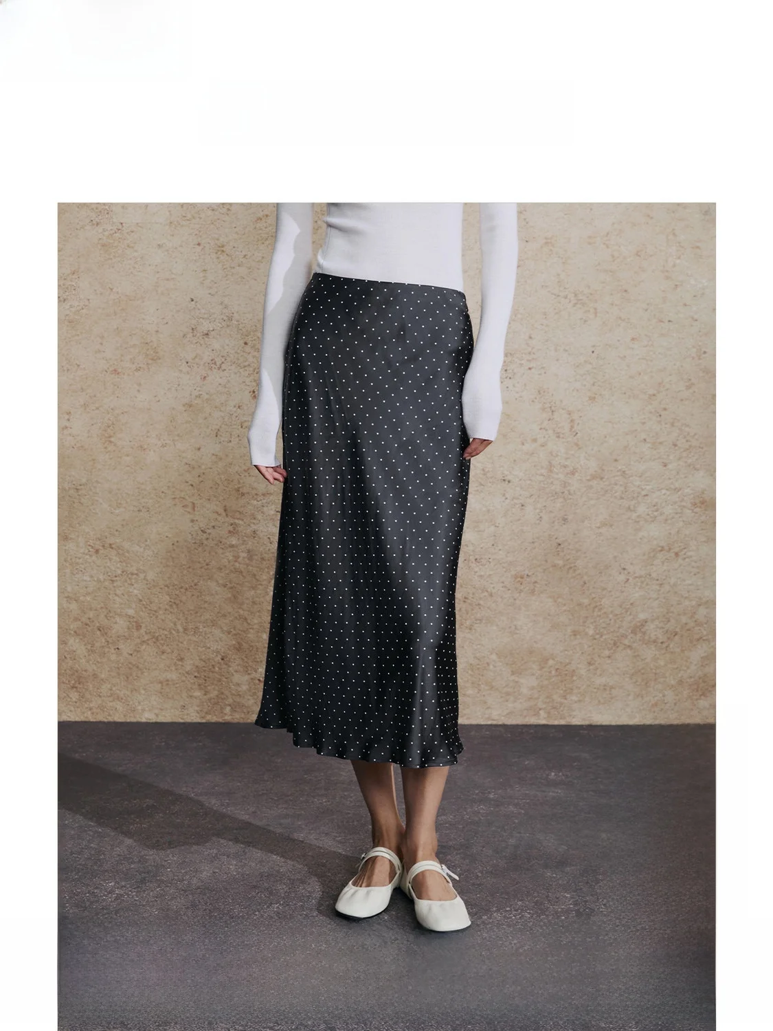 

Юбка ZhiZhi Autumn Clear Polka Dot Satin Fi Tail для женщин, мягкая облегающая юбка для повседневных свиданий и прогулок