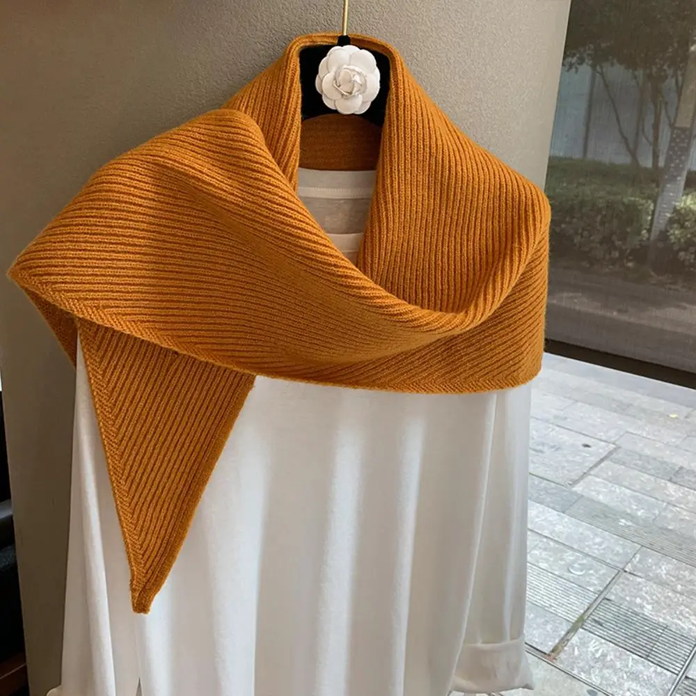 في الهواء الطلق الشتاء وشاح متعدد الوظائف الحجاب مخطط عبر منديل الحجاب الصوف متماسكة شال التفاف الرقبة غطاء الكتف #1