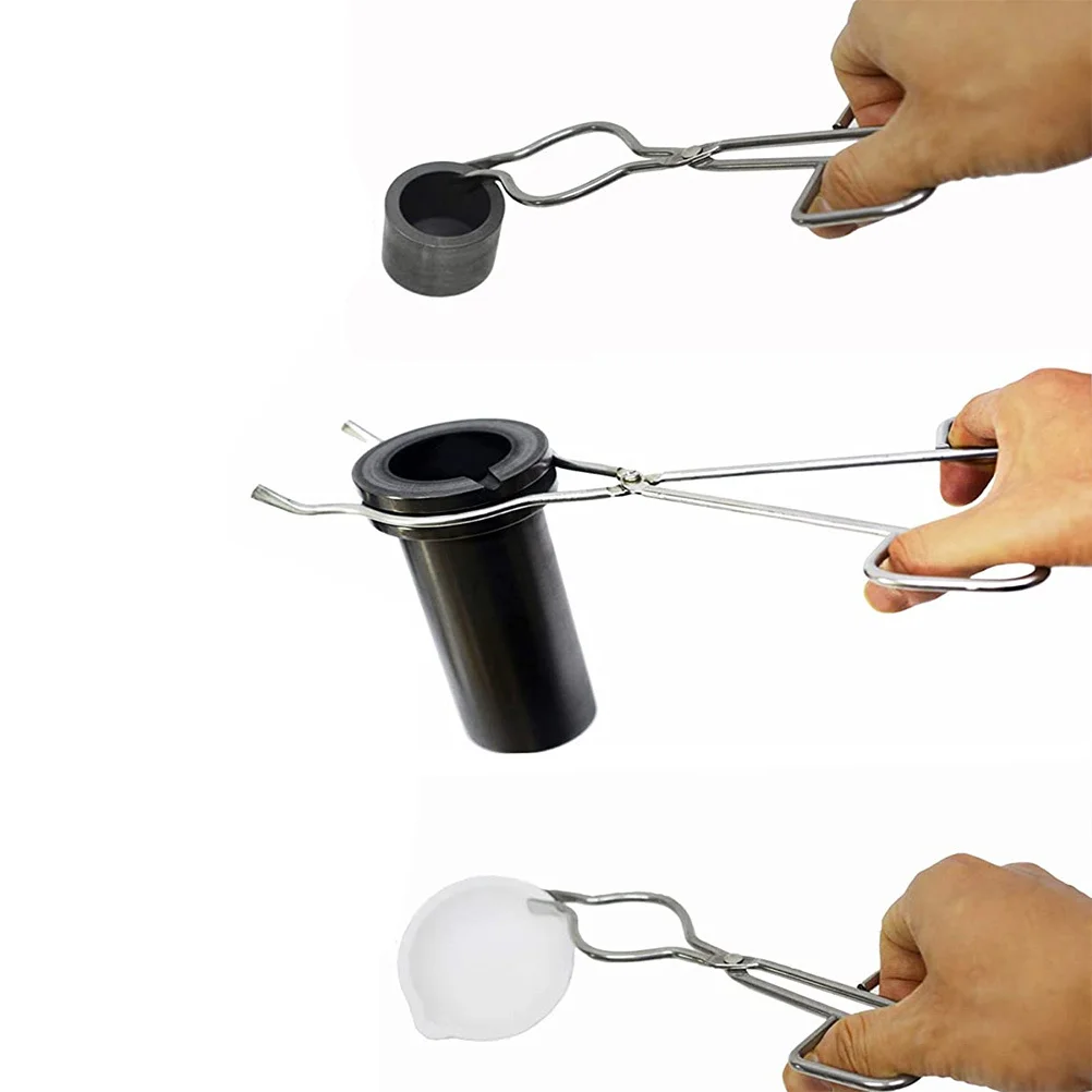 

4pcs Stainless Steel Crucible Tongs Beaker Clamp Laboratory Accessories Corrosion Resistant Ergonomic Design Teaching Instrument