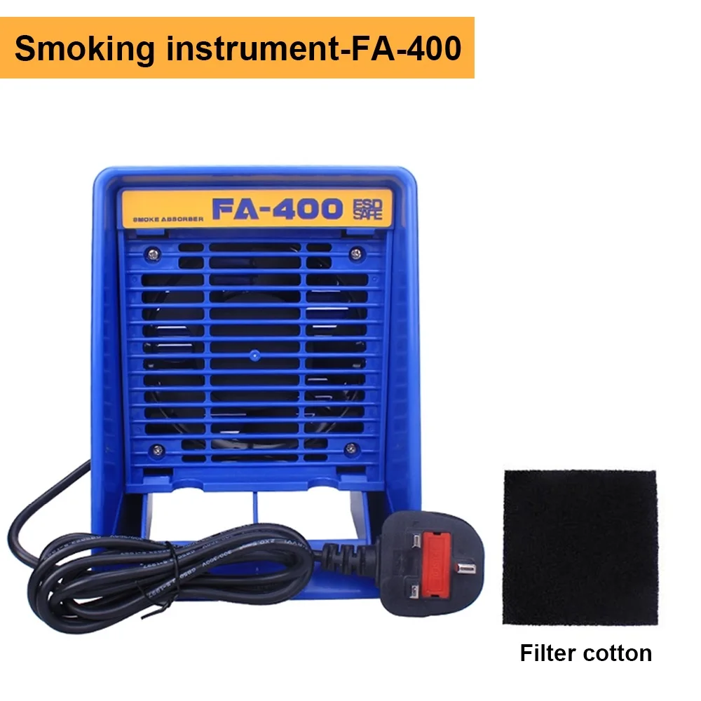 FA-400 Afzuigventilator Dampafzuiger Soldeerbout Dampfilter Elektronische reparatie Rookextractieapparatuur met actieve kool