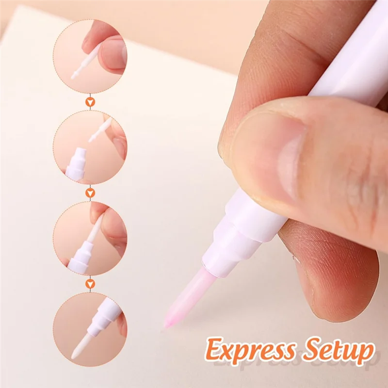 ABKY-50Pcs อะคริลิค-สีปากกาเปลี่ยน Nibs 50Pcs 0.7 มม.เครื่องหมายปากกาเคล็ดลับเติมสีปากกา Nibs สําหรับเครื่องหมายสี