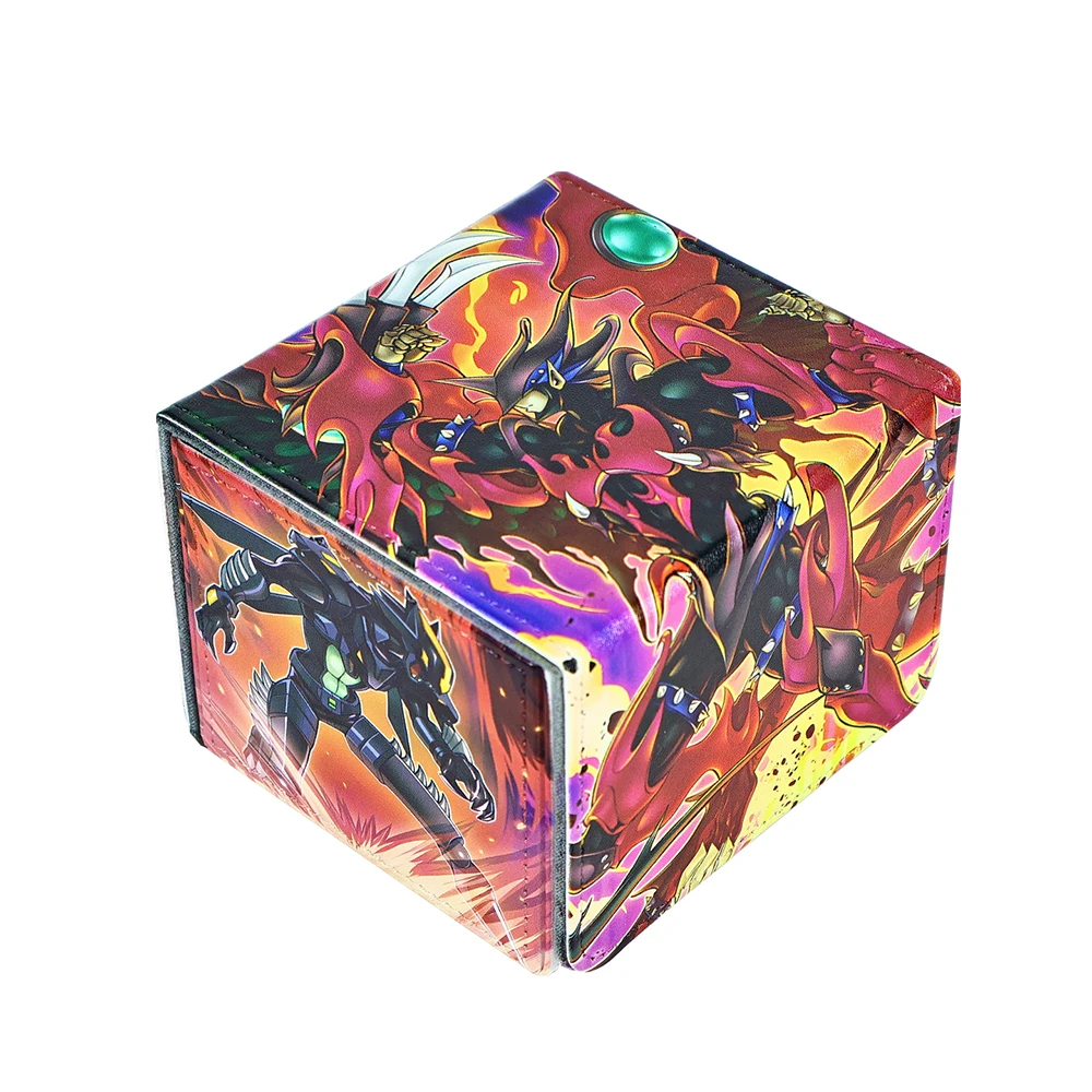 

Yu-Gi-Oh! Destiny HERO-Destroy Phoenix Enforcer DIY Capacity Leather Card Box Thickened Anime Game Collection Card Storage Box