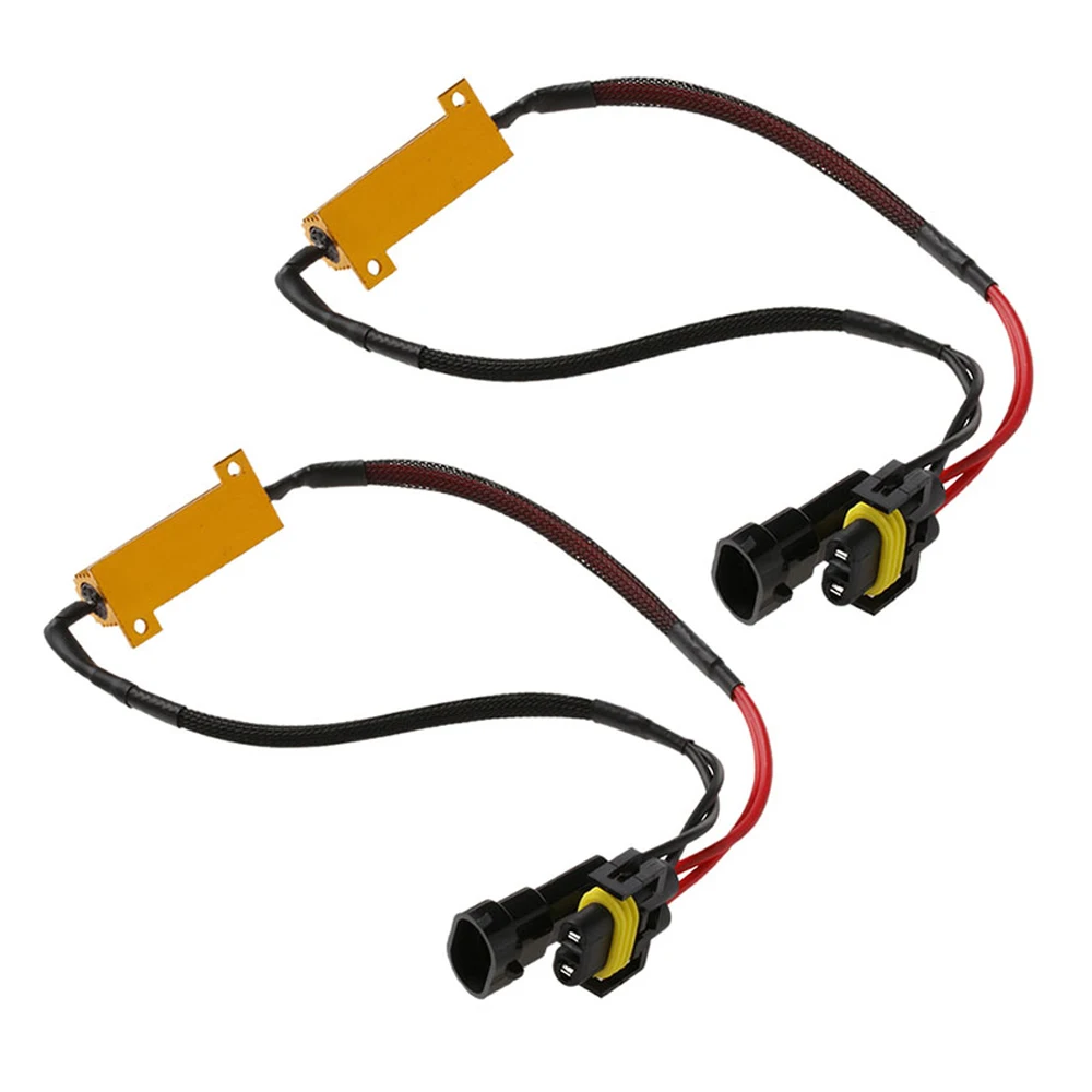 

2Pcs H8 H9 H11 50W 6Ω LED Light Canbus Load Resistor Flicker Decoders Warning Canceler Harness Car Electronics
