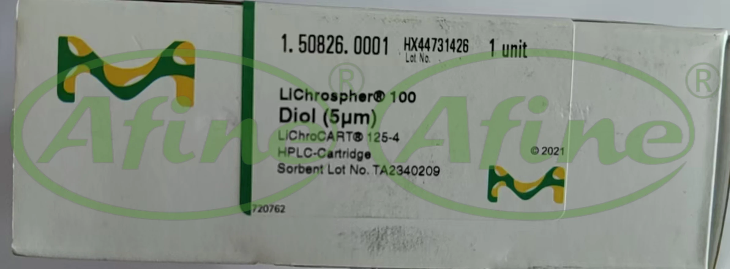 AFINE Merck 150826(1.50826.0001) LiChrospher 100 DIOL (5 µm) HPLC Columns 4X125mm LiChroCART