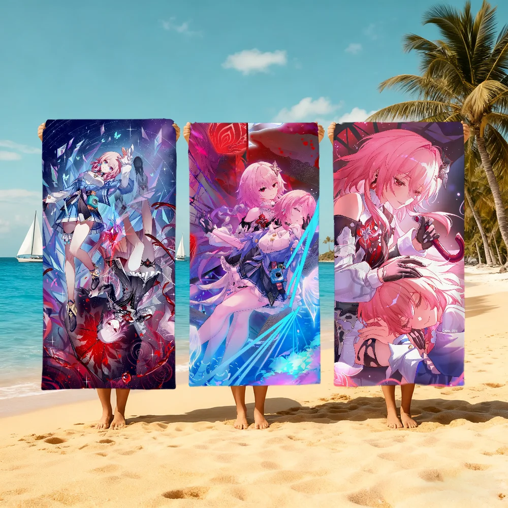 Honkai Star game R-Rail new E-Evernight Towel Beach Quick Dry Soft Pool Towels Gift for Travel Gym Shower Camping sports
