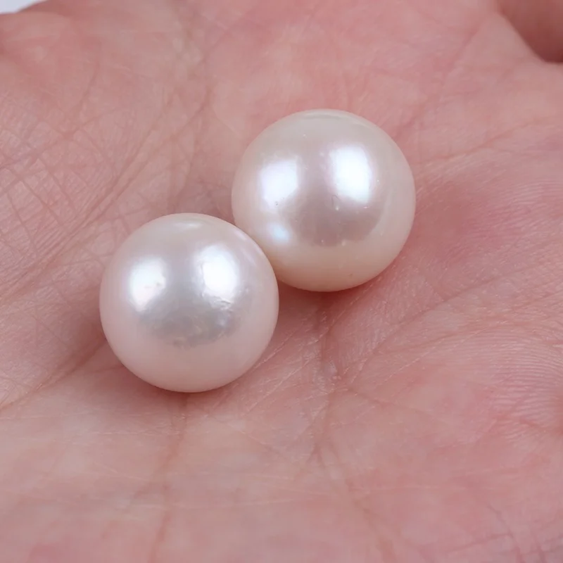 Natural White 13-15mm Edison Round Freshwater Pearl Bead Wholesale For Jewelry Making