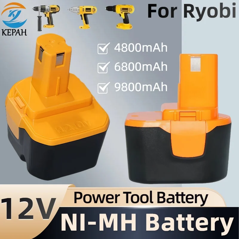 

Абсолютно новая аккумуляторная батарея Ni-MH 12В 4800/6800/9800/12800 мАч для электроинструментов Ryobi BID1211 CCD1201 CTH1201 CTH1202