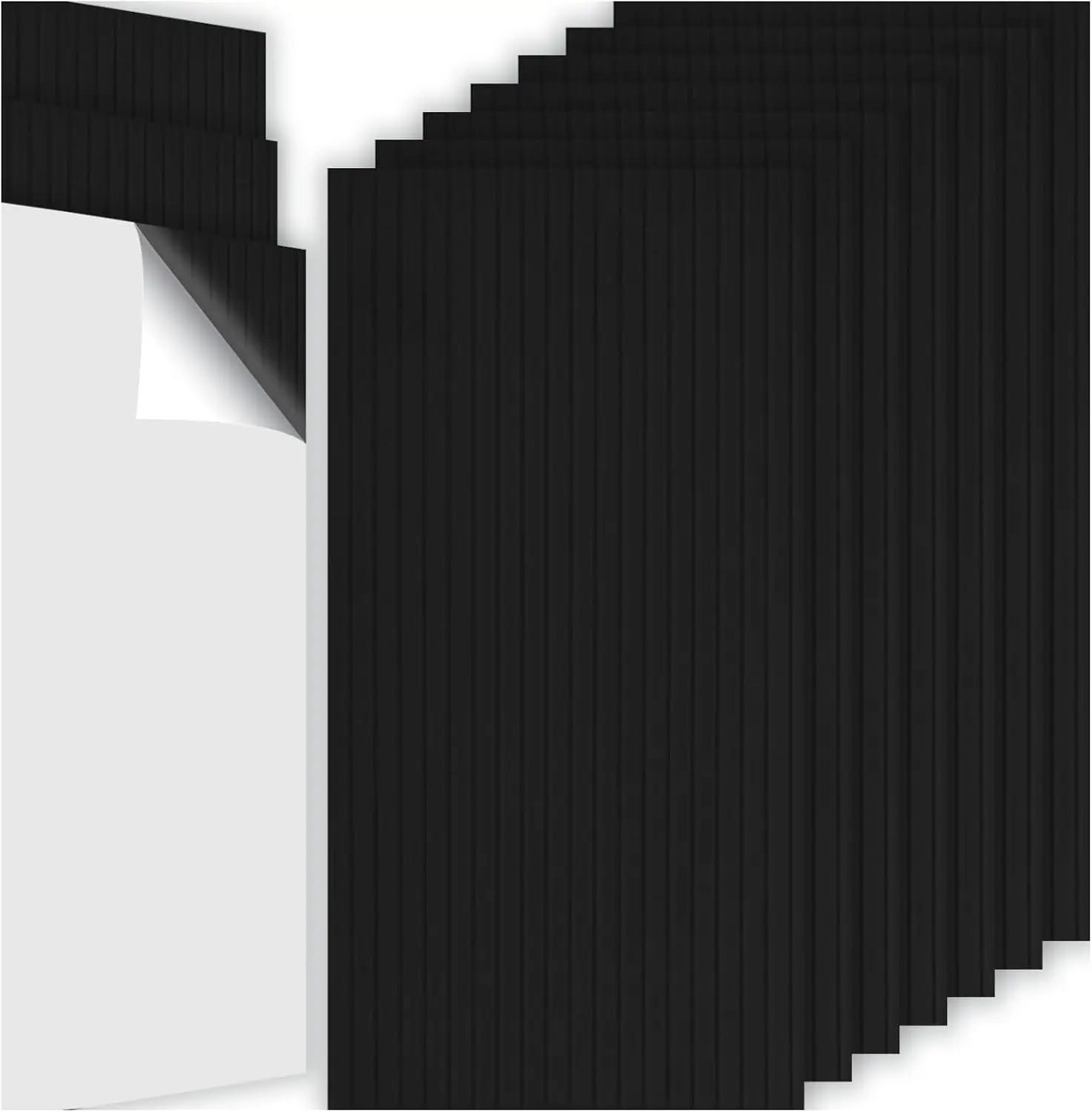 

10-Pack Large Acoustic Panels, 48x24x0.38 inch Soundproof Wall Panels, Self-Adhesive Noise Absorbing Decorative Black