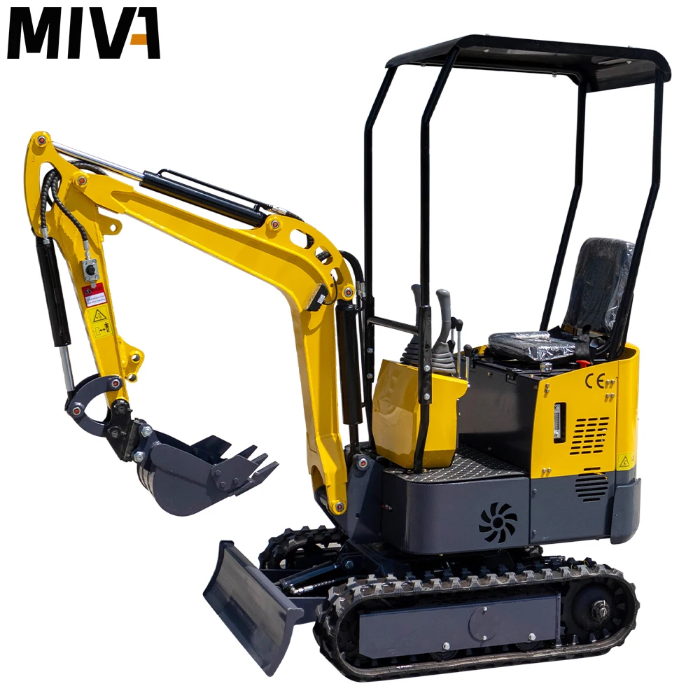 Mini Excavator 1 Ton CE Small Digger Home Chinese 1 Ton 2 Tons EPA Farm Bagger Crawler Koparka Mini Excavator Customization