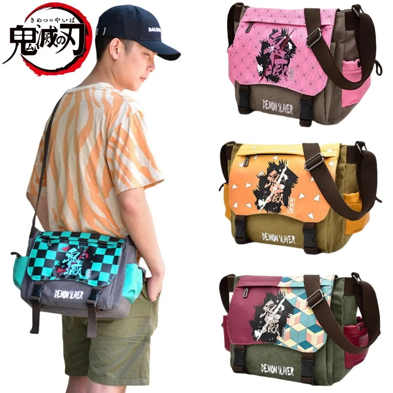 Demon Slayer Crossbody Bag Cartoon Kamado Nezuko Occurrence Inner Casual Bag Large-capacity Storage Holiday Gifts Commuting.