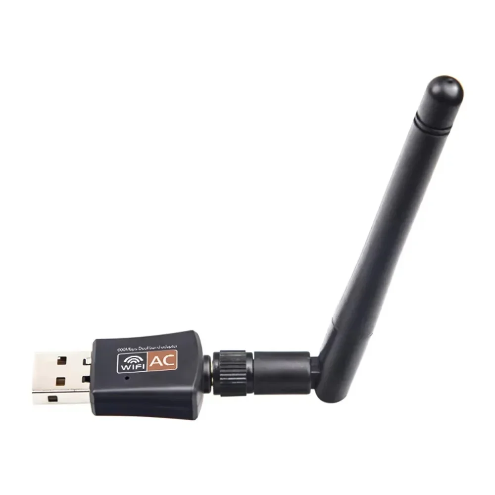 

Dual Band 600Mbps USB wifi Adapter 2.4GHz 5GHz WiFi with Antenna PC Mini Computer Network Card Receiver