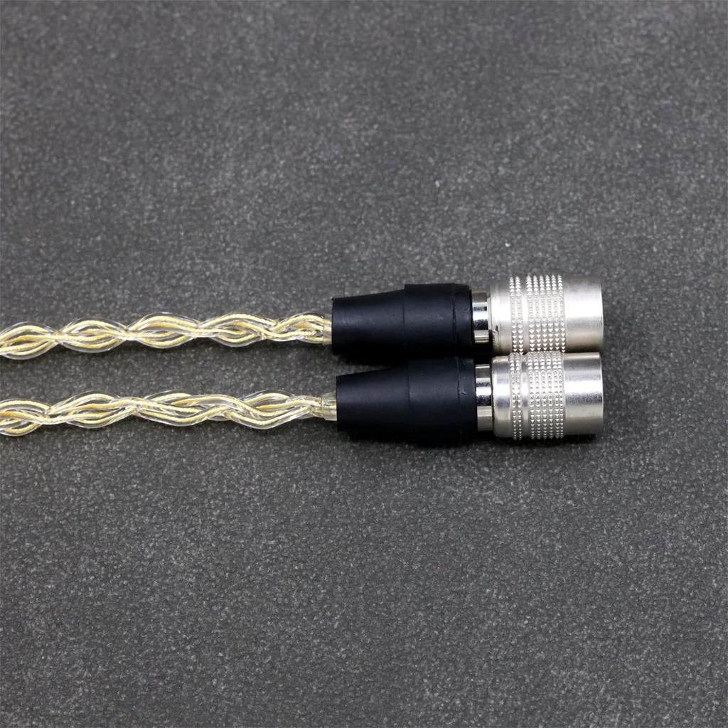 8芯99% 7N純銀24K金メッキイヤホンケーブル Mr Speakers Alpha Dog Ether C Flow Mad Dog AEONヘッドホン LN008417用