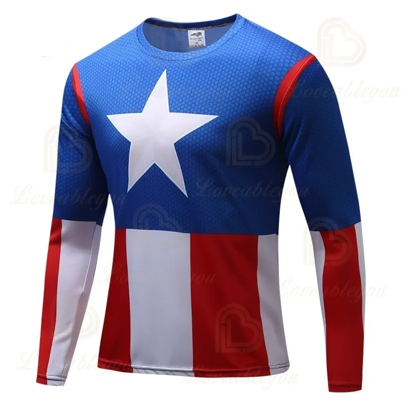 Camiseta deportiva para hombre y mujer, camisa de manga larga con estampado 3D de Héroe de la película Dis, a la moda, color negro