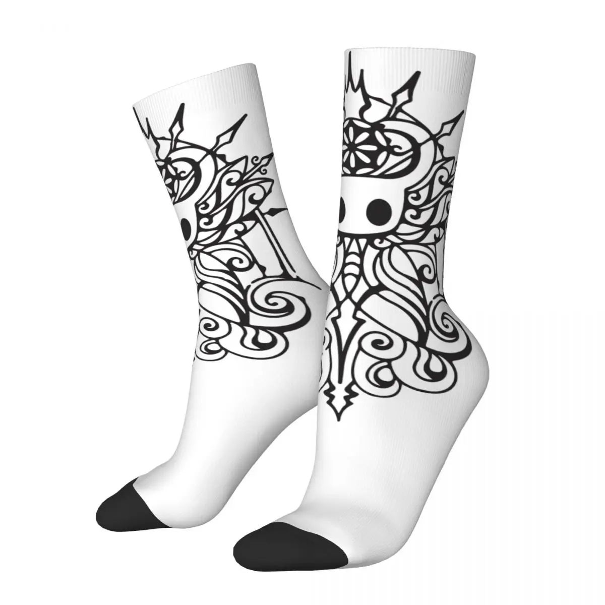 Retro Tribal Crazy Men's compression Socks Unisex Hollow Knight Silksong Hallownest Hornet Harajuku Seamless Printed Crew Sock