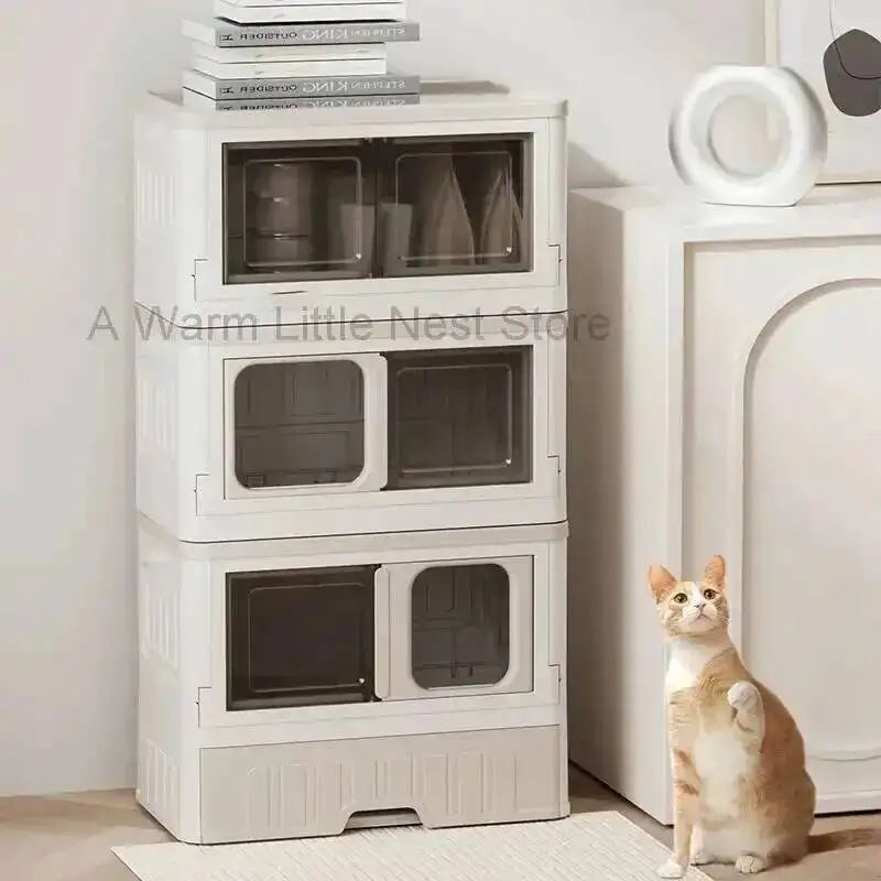 Toilet Home Multi-layer Cat Villa Cat Cages Cat Litter Box Integrated Kitten Cat House Free Space Cat Cage House Cat Supplies