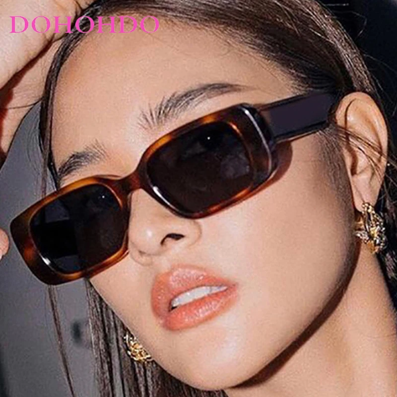 

2025 Retro Women's Square Sunglasses Men Luxury Brand Designer Small Frame Sunglasses Female Vintage Rectangular Shades Glasses
