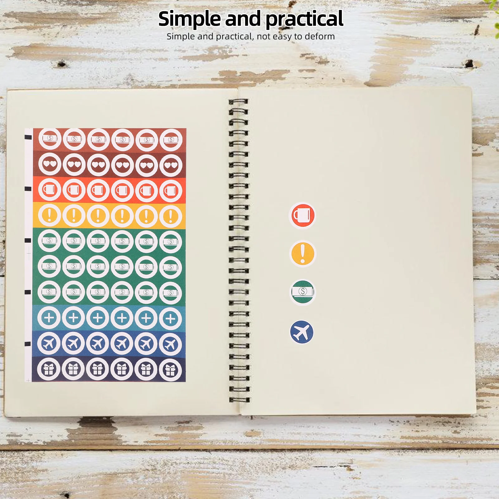 

30 Sheets Scrapbooking Stickers Colorful Dots Easy Categorization Indexing Journals Notebooks Scrapbooking Stickers