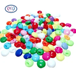 1000PCS 10MM Assorted Color Resin Buttons for Children's DIY Apparel Sewing Craft Accessories