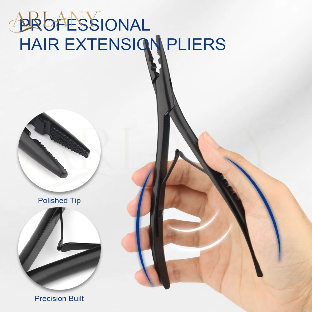 아라니 헤어 익스텐션 플라이어 (2홀 헤어 루프 풀링 니들 툴 포함) 마이크로 비즈 링, 헤어 틴셀용 헤어 익스텐션 플라이어
