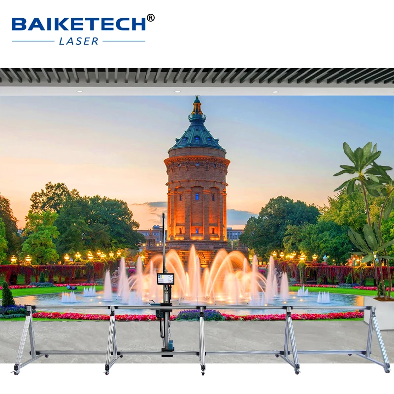 High-resolution AI 3D UV Wall  Painting Machine double H16 printer head ,9600DPI  perfect as works great as art ,large promotion