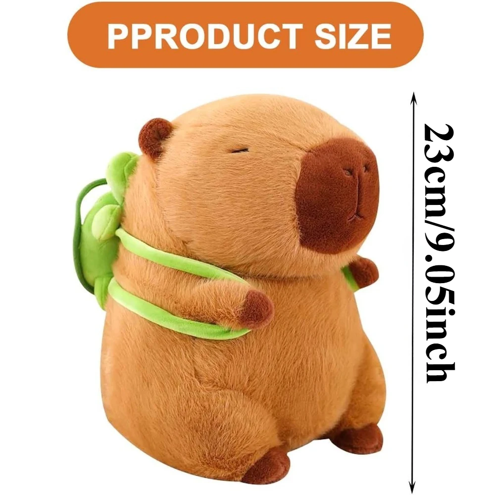 Pluszowa Kapibara Urocze Pluszaki Kapibary z Plecakiem Żółwia Kawaii Kapibara Pluszowe Zabawki dla Dzieci Miękka Poduszka do Przytulania
