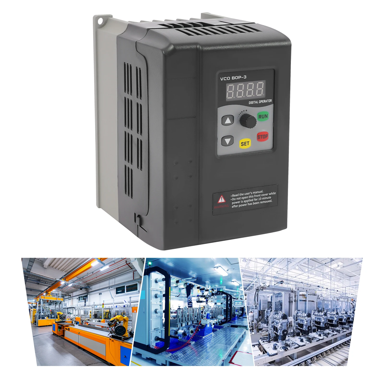 1.5kw Frequency Inverter 3-Phase Variable Frequency Inverter Speed Energy-efficient Controller 380V for Electric Motors