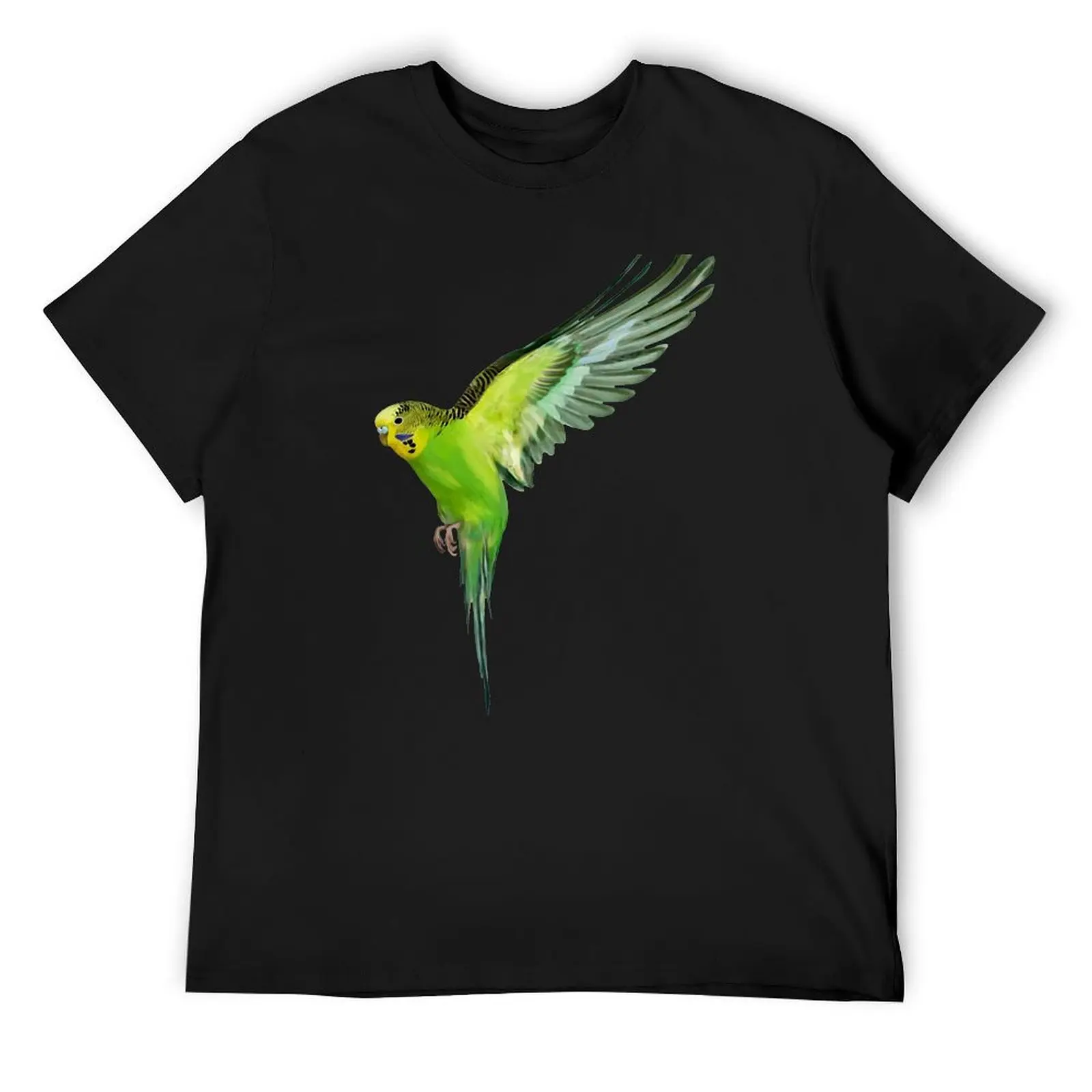 flying budgie, bird pet, lover T-Shirt shirts graphic plain mens graphic t-shirts hip hop