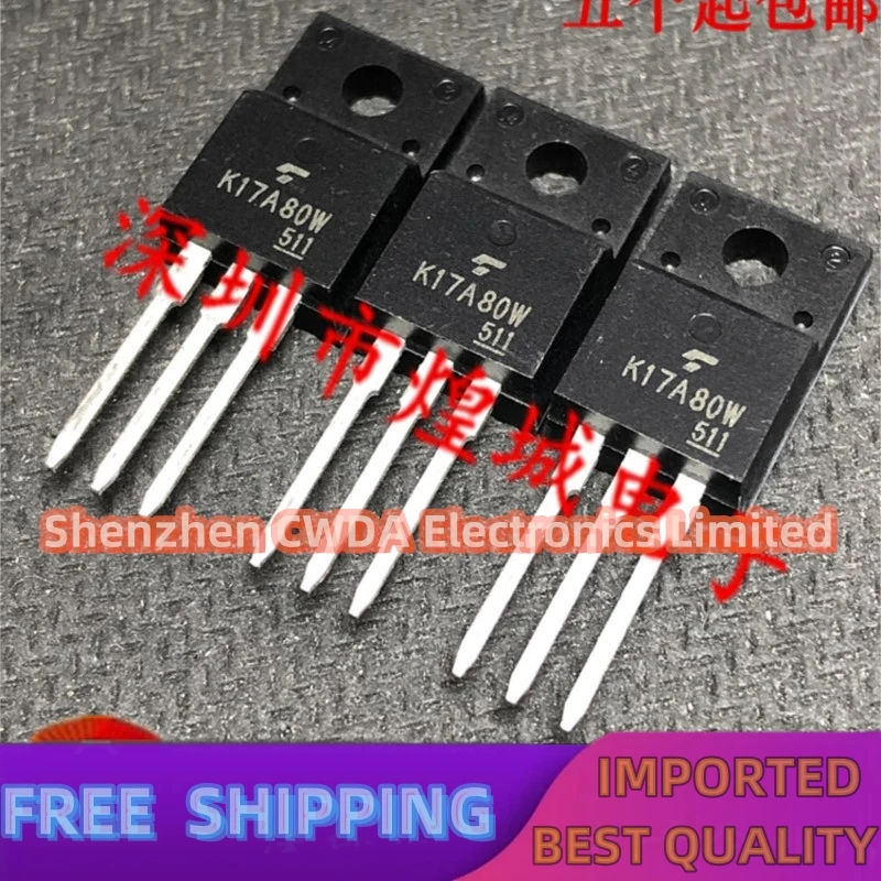 10PCS-20PCS  K17A80W TK17A80W  TO-220F 800V 17A   In Stock Can Be Purchased 