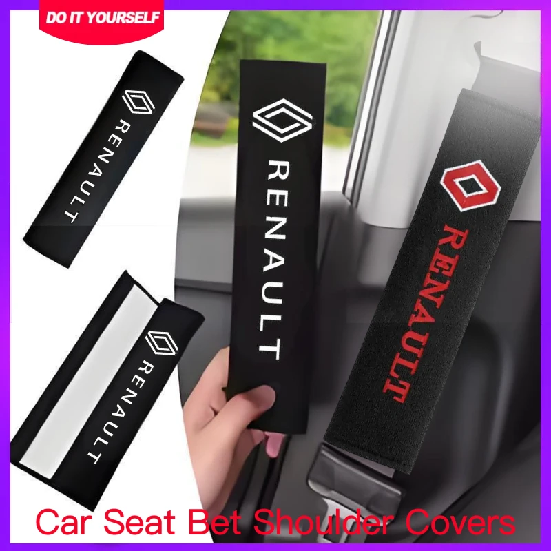 

For Renault Sandero Car Safety Belt Cover Suede Seat belt shoulder protector shoulder pad Shoulder Strap Cover Auto Accessories