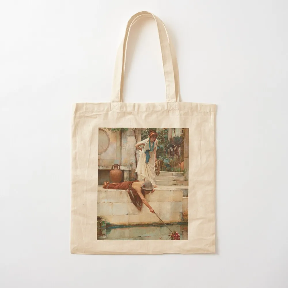 The Rescue John William Waterhouse 1890 Pre-Raphaelite Art Tote Bag women bag Candy bags Handbags