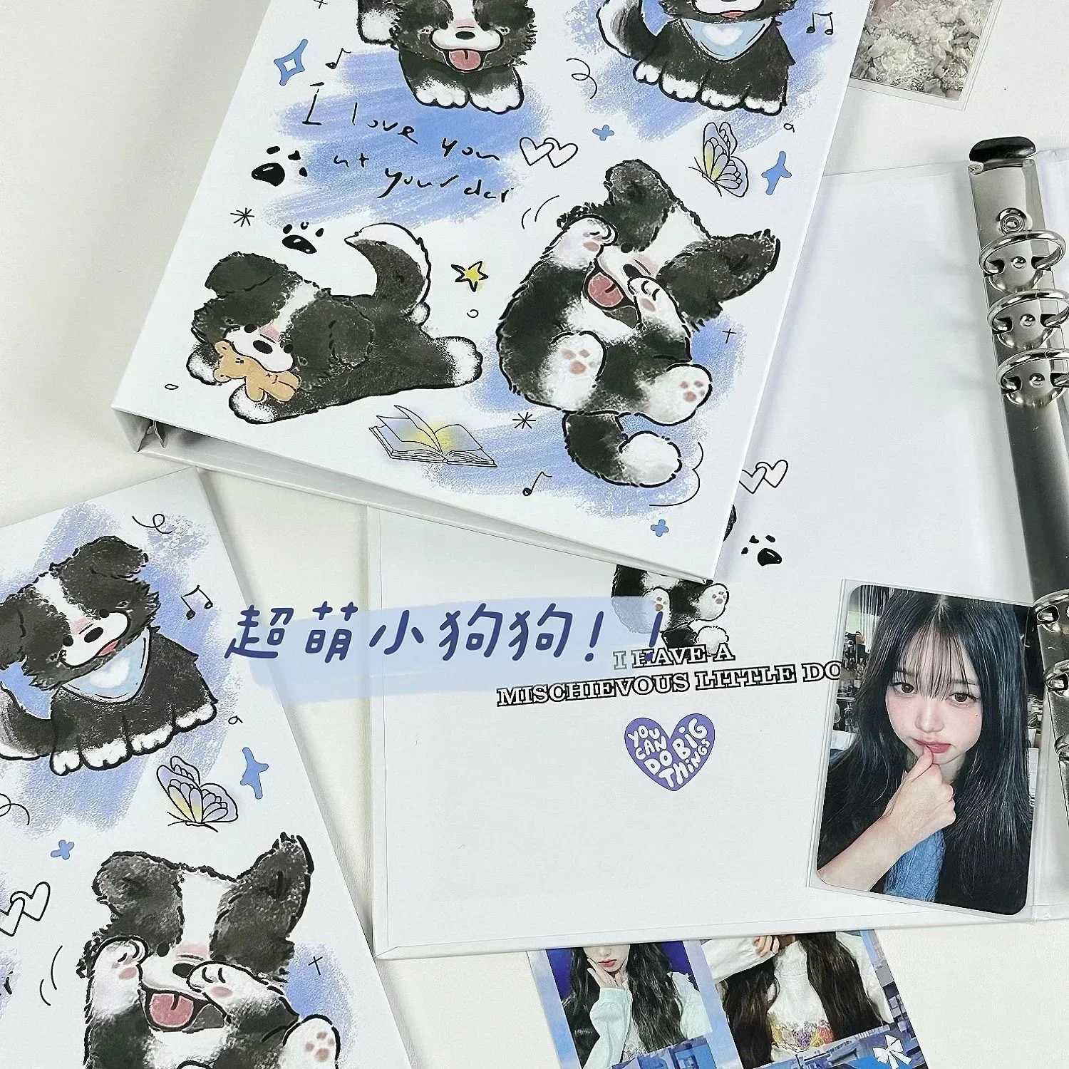 IFFVGX Dog A5 Binder Photocard Holder Kpop Idol Photo Album Photocards Collect Book Album Para Fotografias Photo Card Supplies