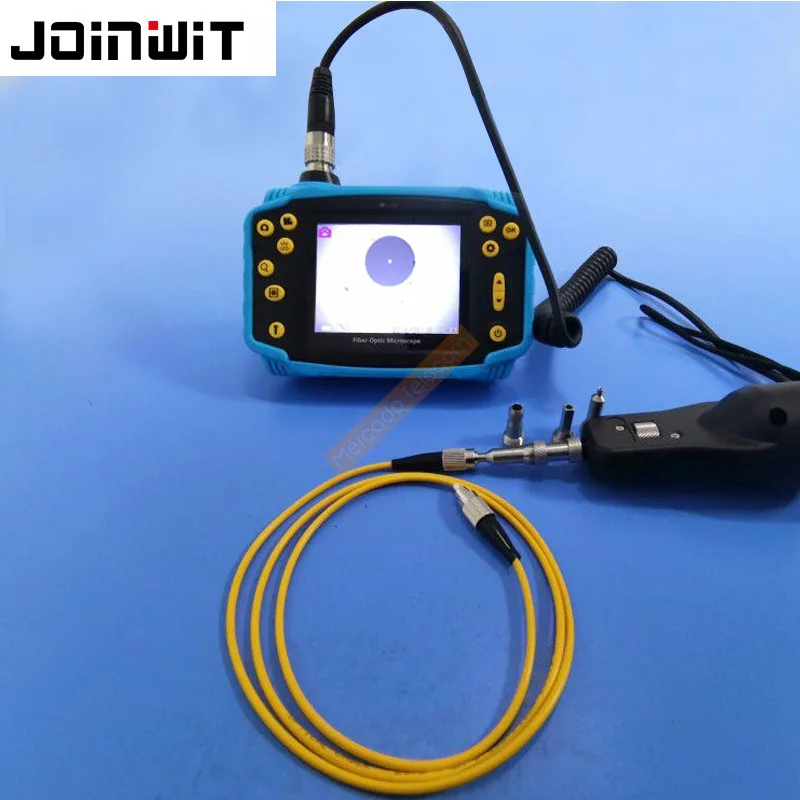 Joimwit JW5009N Fiber Microscope Optical Fiber Video Inspection Probe Fiber Inspector With LCD Monitor,UPC adapter