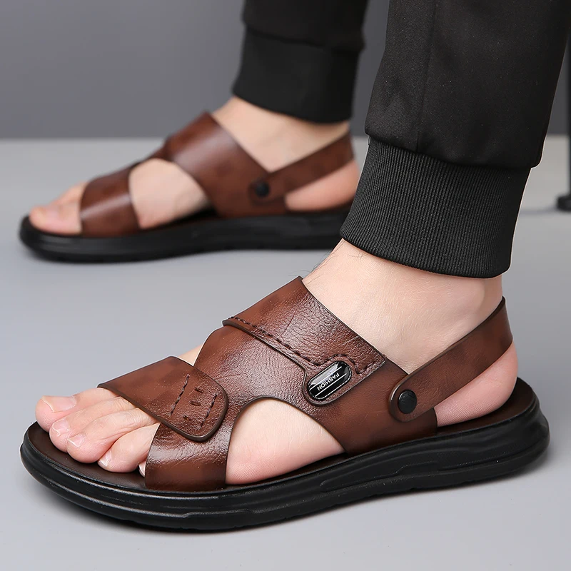

Летняя пляжная обувь, мужские сандалии, дышащая повседневная мужская обувь больших размеров