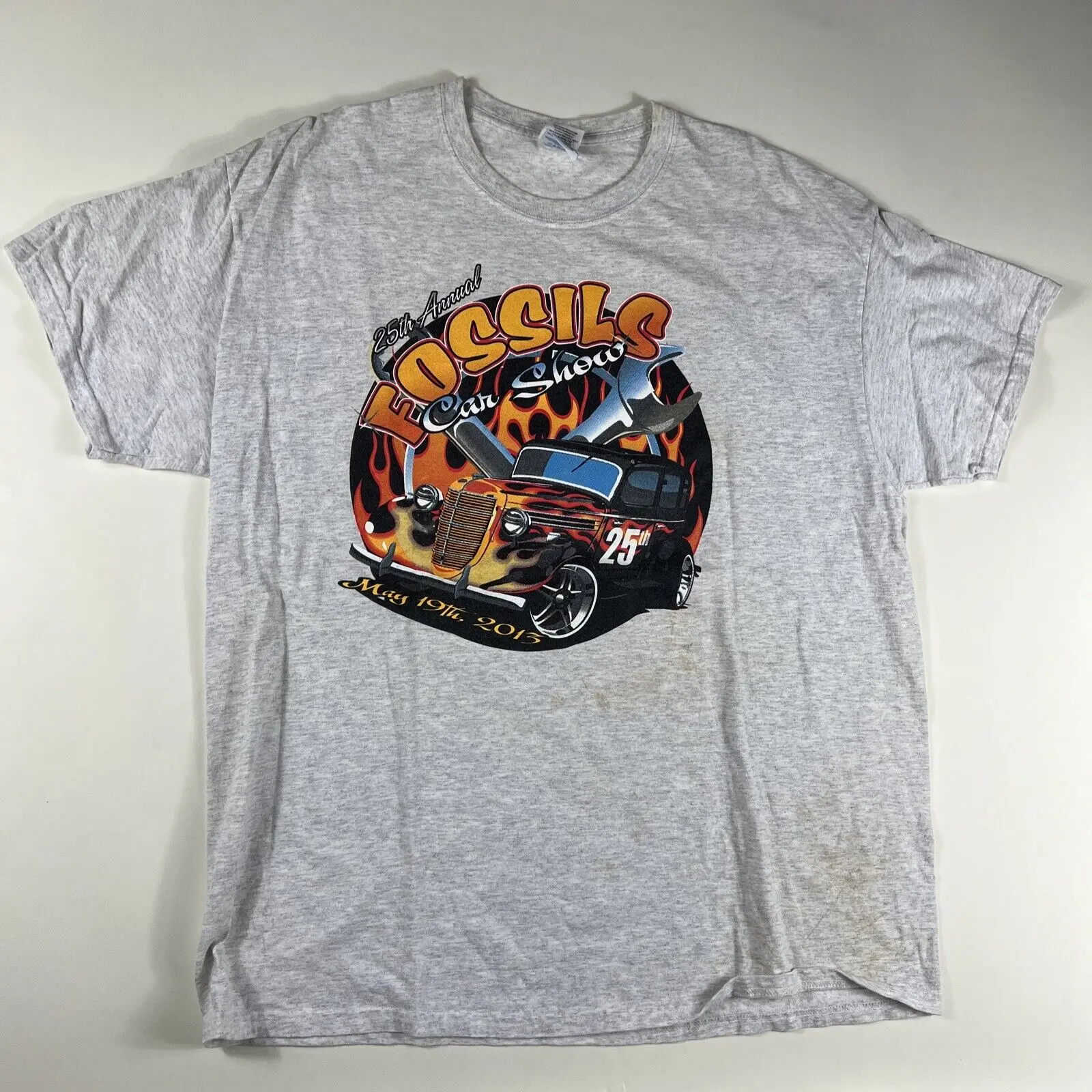 2013 Fossils Car Show T Shirt Xl 25Th Annual Jackson Nj