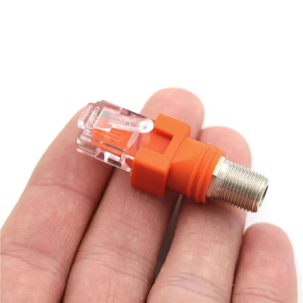 F-Type Connector RF Female To RJ45 Male Coaxial Barrel Coupler Adapter Coax Adapter, RJ45 To RF Connector