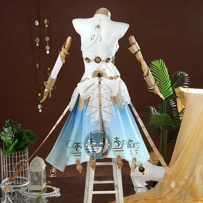 Wuthering موجات اينو تأثيري حلي شعر مستعار فستان إكسسوارات الشعر الدعائم مجموعة كاملة للنساء الفتيات Rinascita مهرجان كرنفال #5