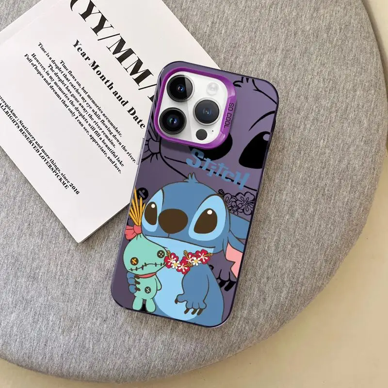 Disney Alien Creature Stitch Case for Apple iPhone 11 13 15 Pro Max 14 Plus 12 Mini Back Phone Cover Shockproof Protective Funda