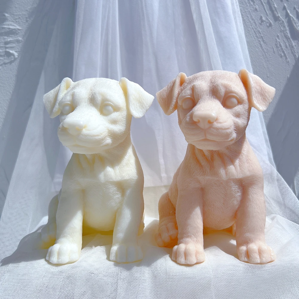 Jack Russell Puppy Candle Mold Animal Puppies Soy Wax Silicone Mould Dog Lover Home Decor