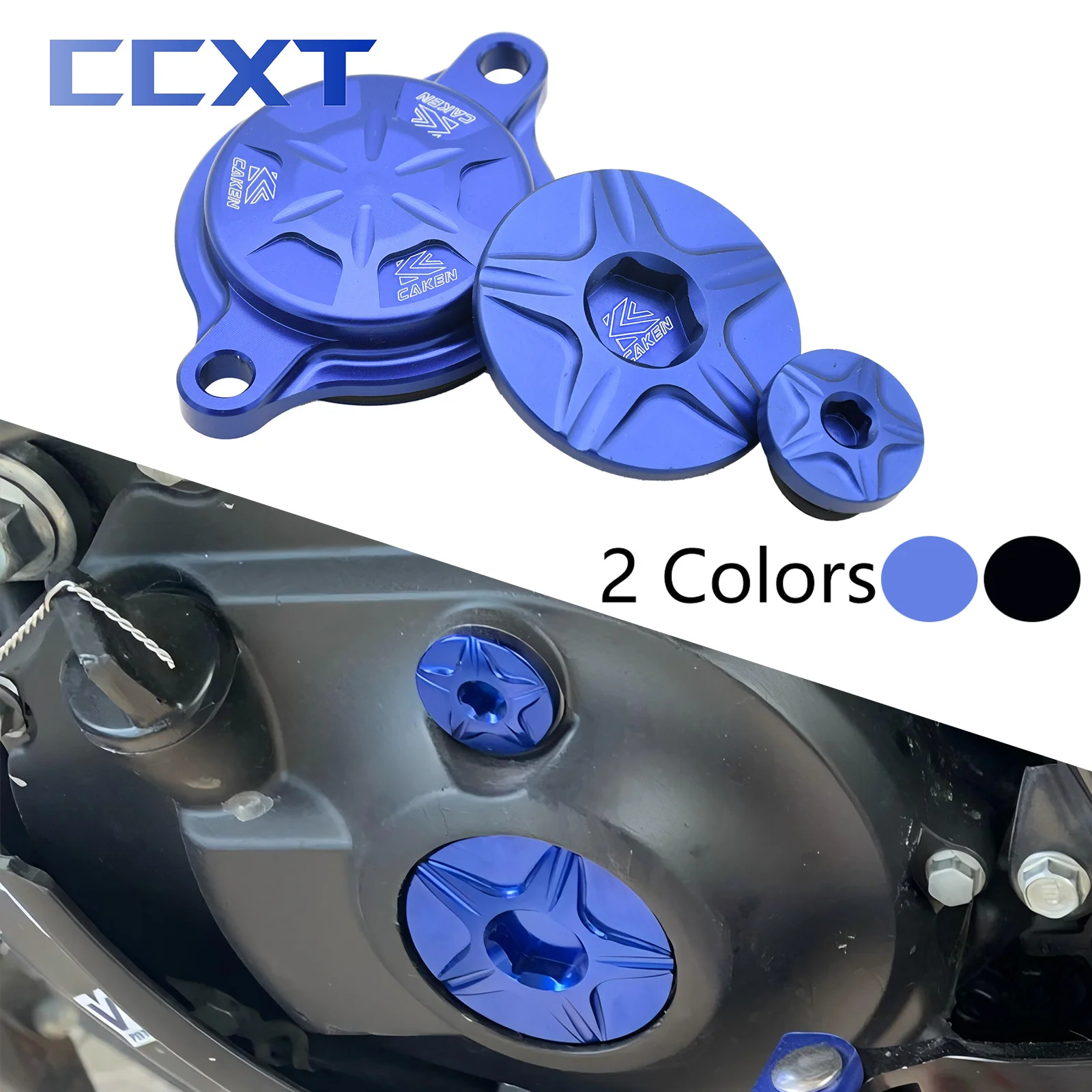 CNC Aluminum Billet Engine Timing Plug Oil Plug Set Oil Filteer Covers For Yamaha YZ250F YZ450F YZ250FX YZ450FX WR250F WR450F